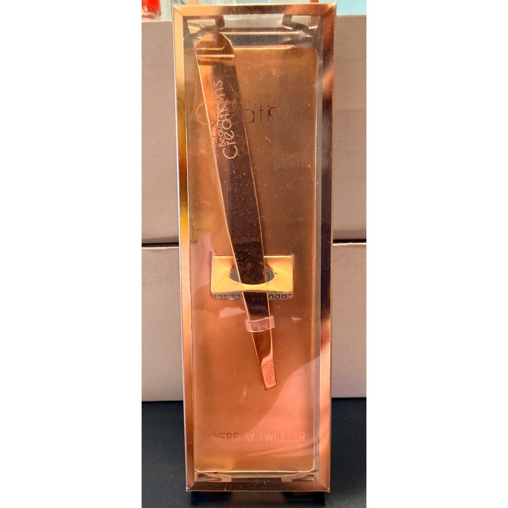 Beauty Creations Eyebrow Tweezer Rose Gold Precision Tweezers NEW